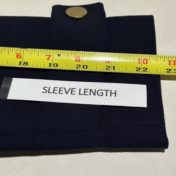 Ann Taylor Women Cropped Double Breasted Blazer Jacket Sz 10 Navy Classic Preppy - Picture 9 of 11